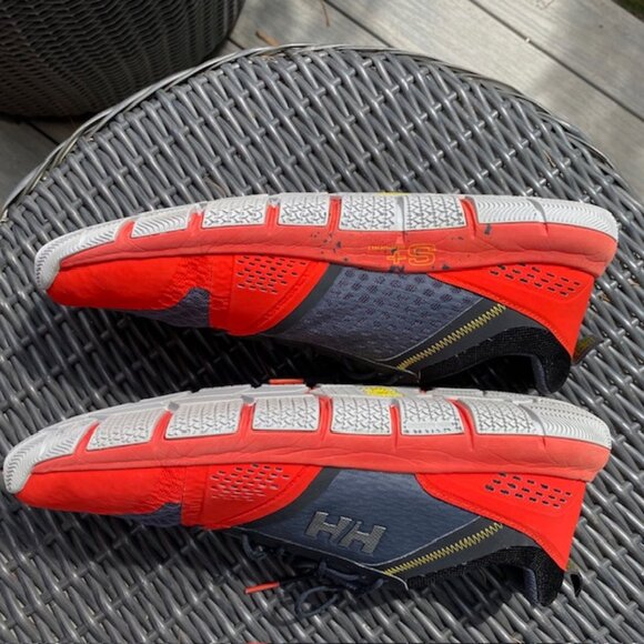 Helly Hansen Skagen Race Series Sailing Sneakers Mens Size 12/18 Orange Gray - Picture 4 of 5